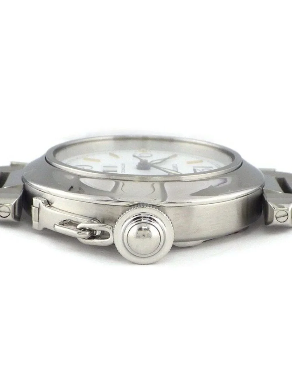 Cartier Watch Pasha C Big Date White Dial Luminous Hand SS Automatic